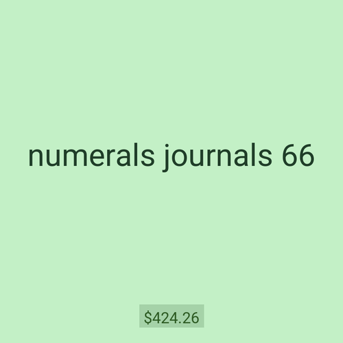numerals journals 66