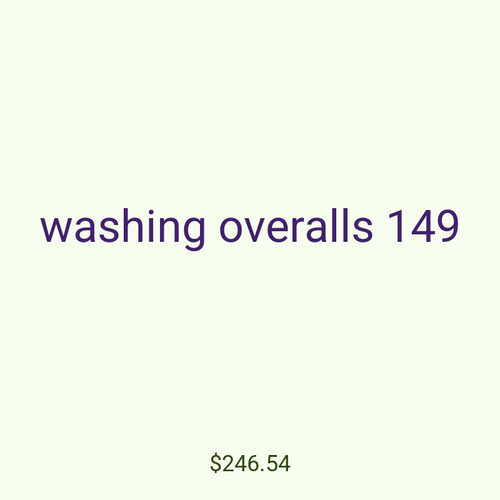 washing overalls 149
