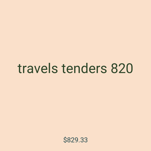 travels tenders 820