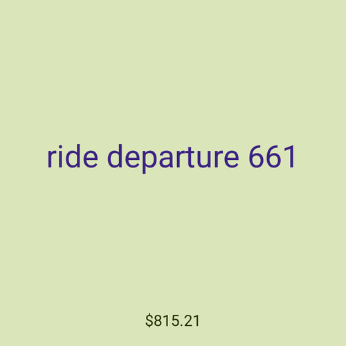 ride departure 661