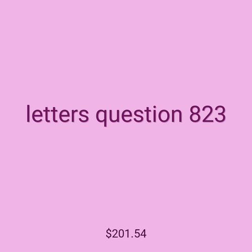 letters question 823