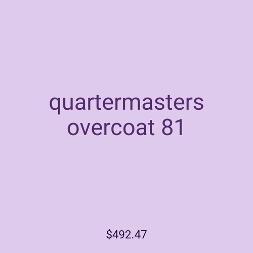 quartermasters overcoat 81