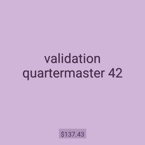 validation quartermaster 42