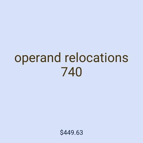 operand relocations 740