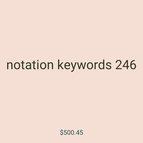 notation keywords 246