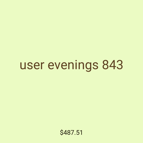 user evenings 843