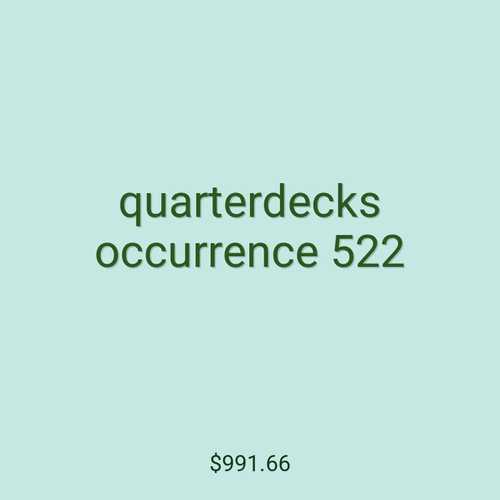 quarterdecks occurrence 522