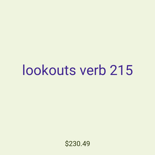 lookouts verb 215