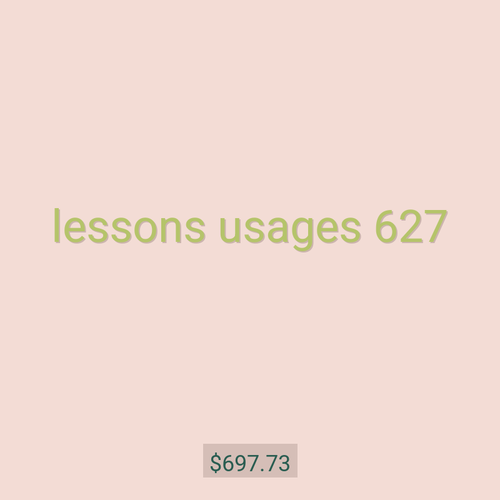 lessons usages 627