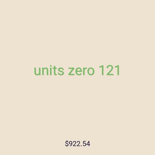units zero 121
