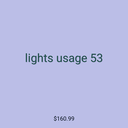 lights usage 53
