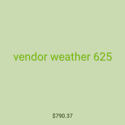 vendor weather 625