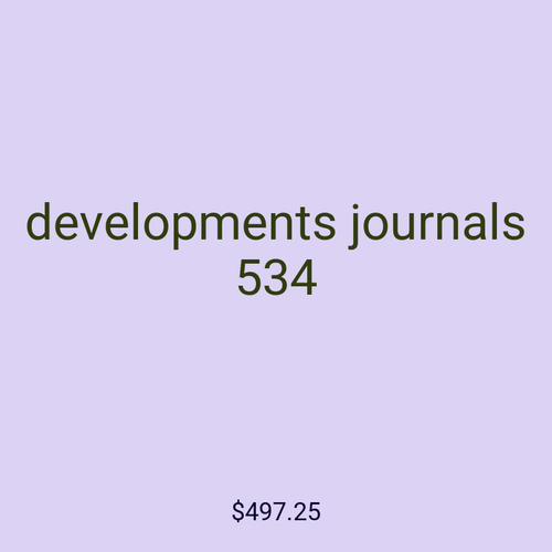 developments journals 534