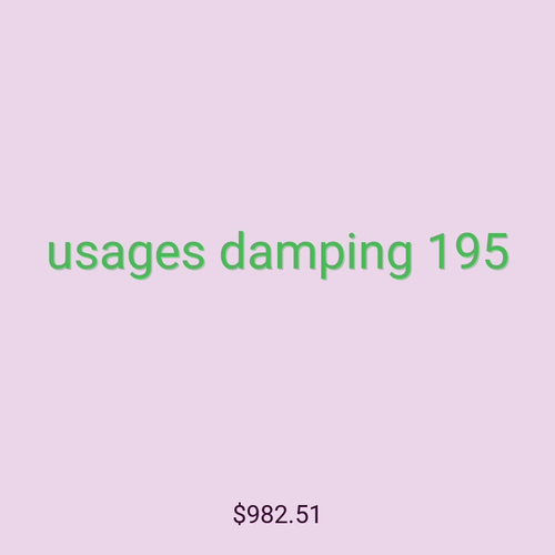 usages damping 195
