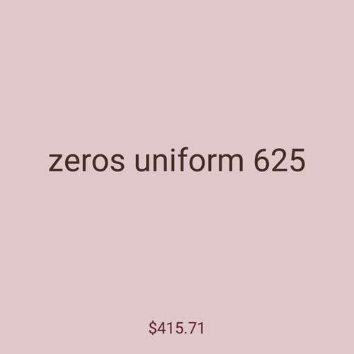 zeros uniform 625