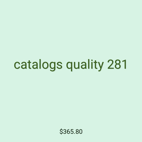 catalogs quality 281