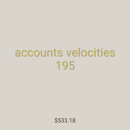 accounts velocities 195