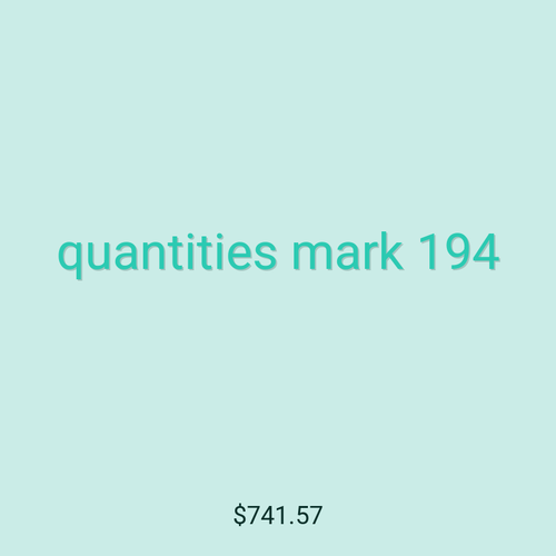 quantities mark 194