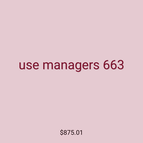 use managers 663
