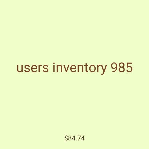 users inventory 985