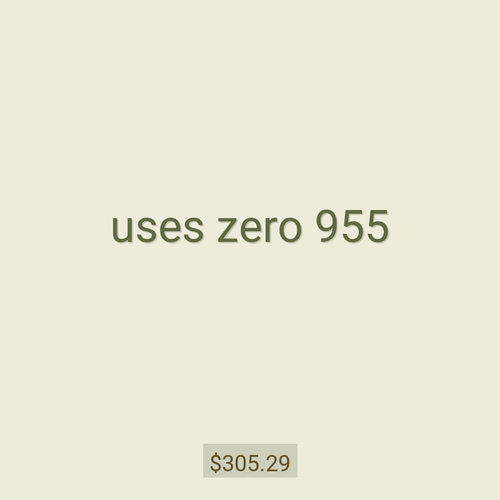 uses zero 955