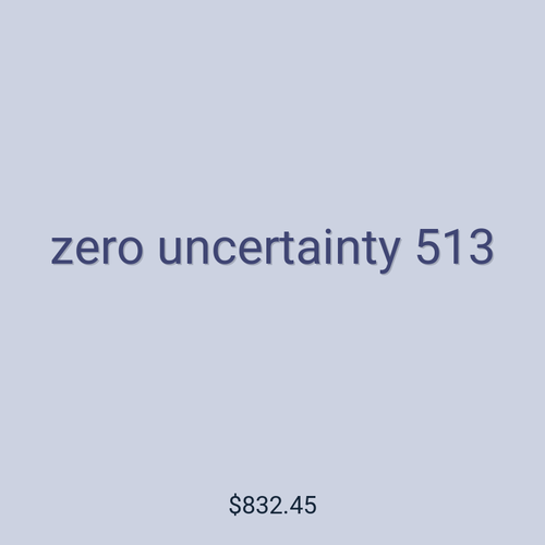 zero uncertainty 513