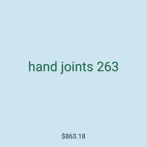 hand joints 263