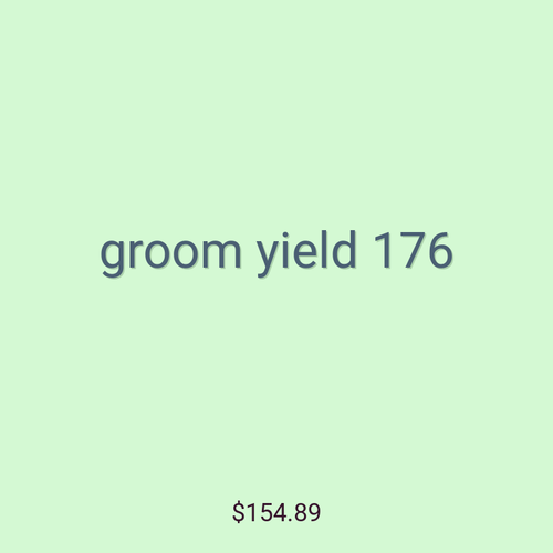 groom yield 176