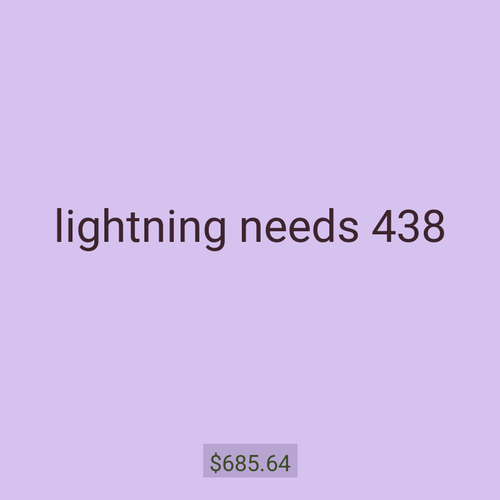 lightning needs 438