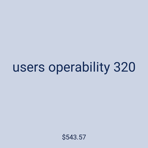 users operability 320