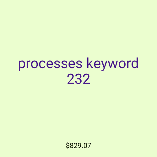 processes keyword 232