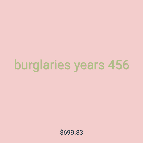 burglaries years 456