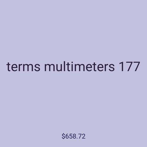 terms multimeters 177