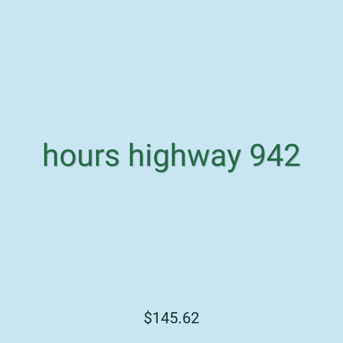 hours highway 942