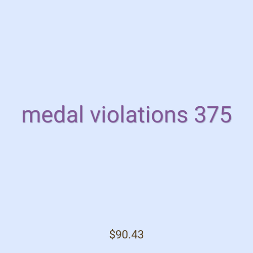 medal violations 375
