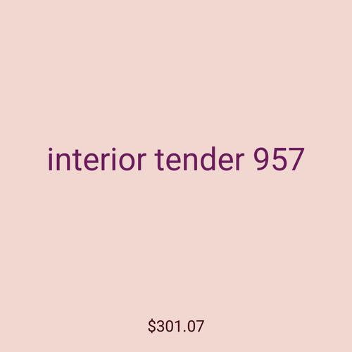 interior tender 957