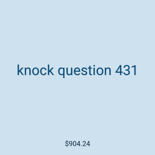knock question 431
