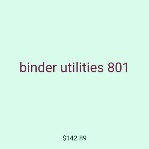 binder utilities 801
