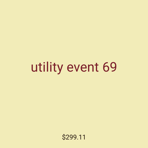 utility event 69