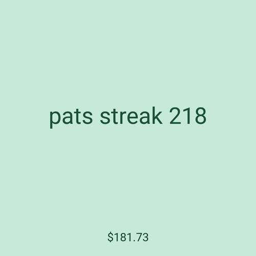 pats streak 218