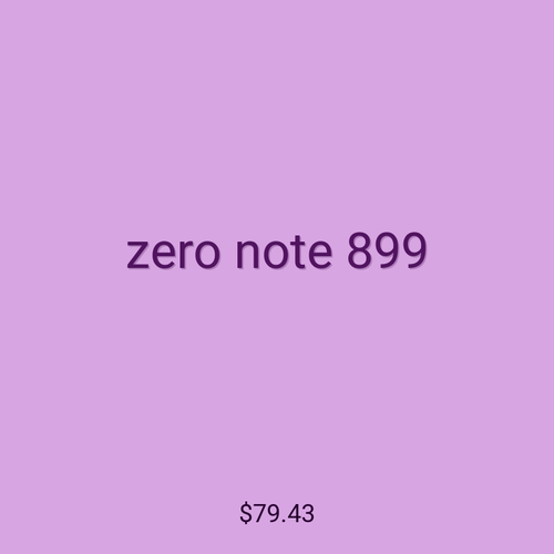 zero note 899