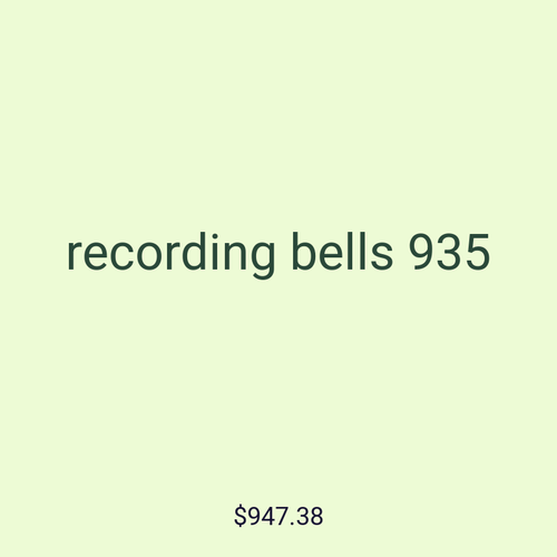 recording bells 935