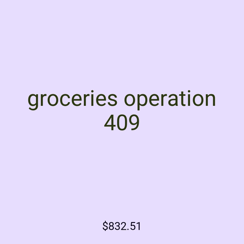 groceries operation 409