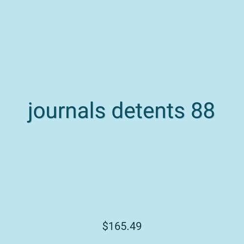 journals detents 88