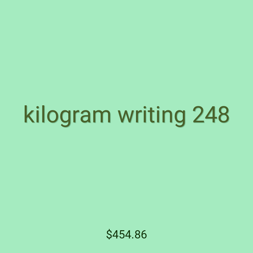 kilogram writing 248
