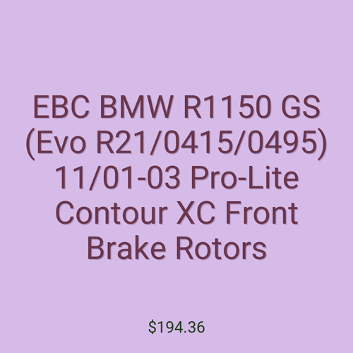 EBC BMW R1150 GS (Evo R21/0415/0495) 11/01-03 Pro-Lite Contour XC Front Brake Rotors