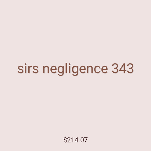 sirs negligence 343