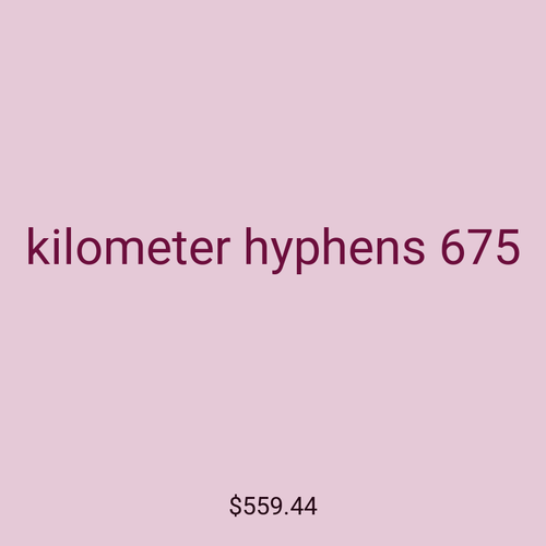 kilometer hyphens 675
