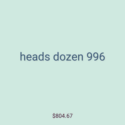 heads dozen 996