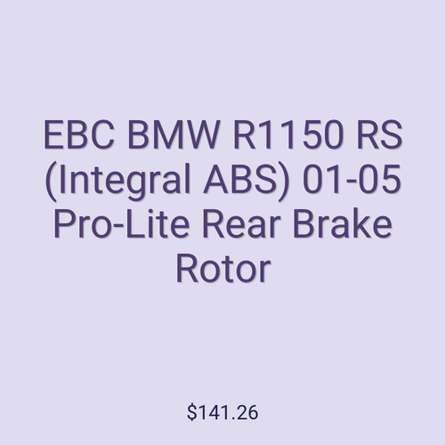 EBC BMW R1150 RS (Integral ABS) 01-05 Pro-Lite Rear Brake Rotor